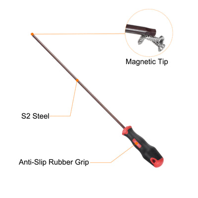 Harfington Hex Magnetic Wrench Screwdriver H4x300mm Hex Key Metric Driver W Handle