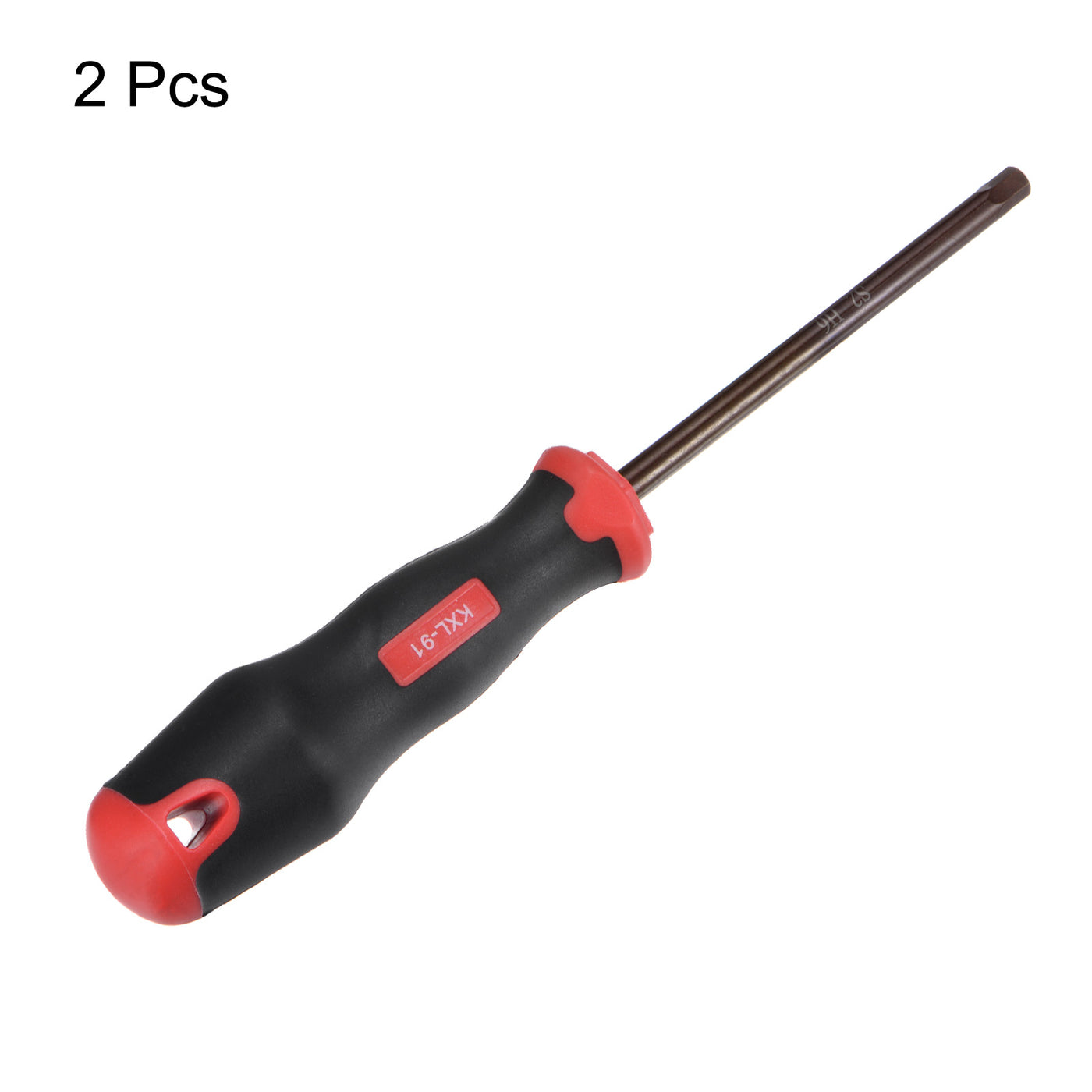 Harfington 2pcs Hex Magnetic Wrench Screwdriver H6x100mm Hex Key Metric Driver W Handle