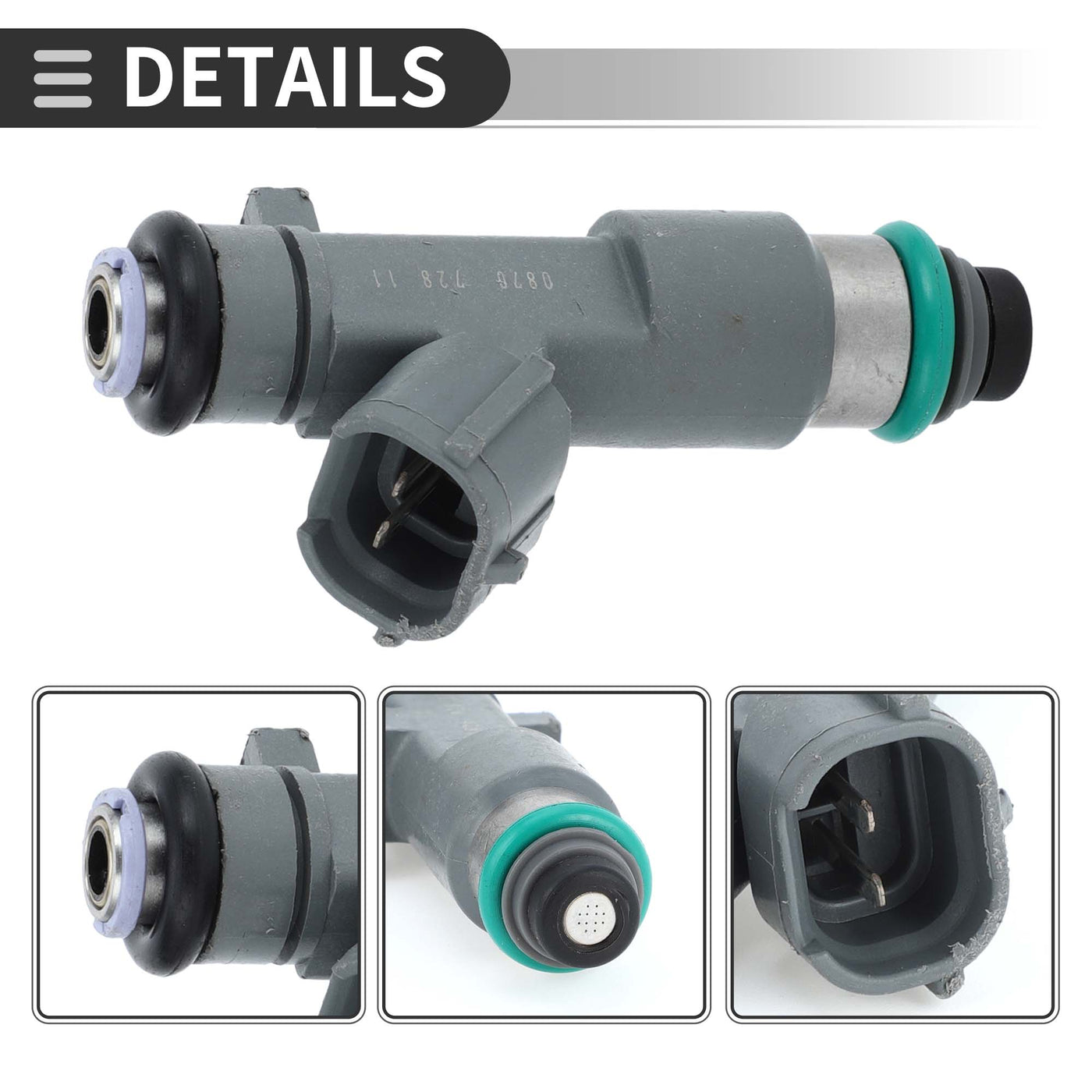 Motoforti Fuel Injector, Fuel Injection Nozzle, for Nissan Armada Platin, SL, SV 2011-2015 5.6L, No.16600-ZJ50A, Gray