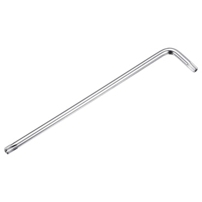 Harfington T27 Long Arm Tamper Proof Torx Wrench Star Keys S2 Steel Chrome Coated Surface