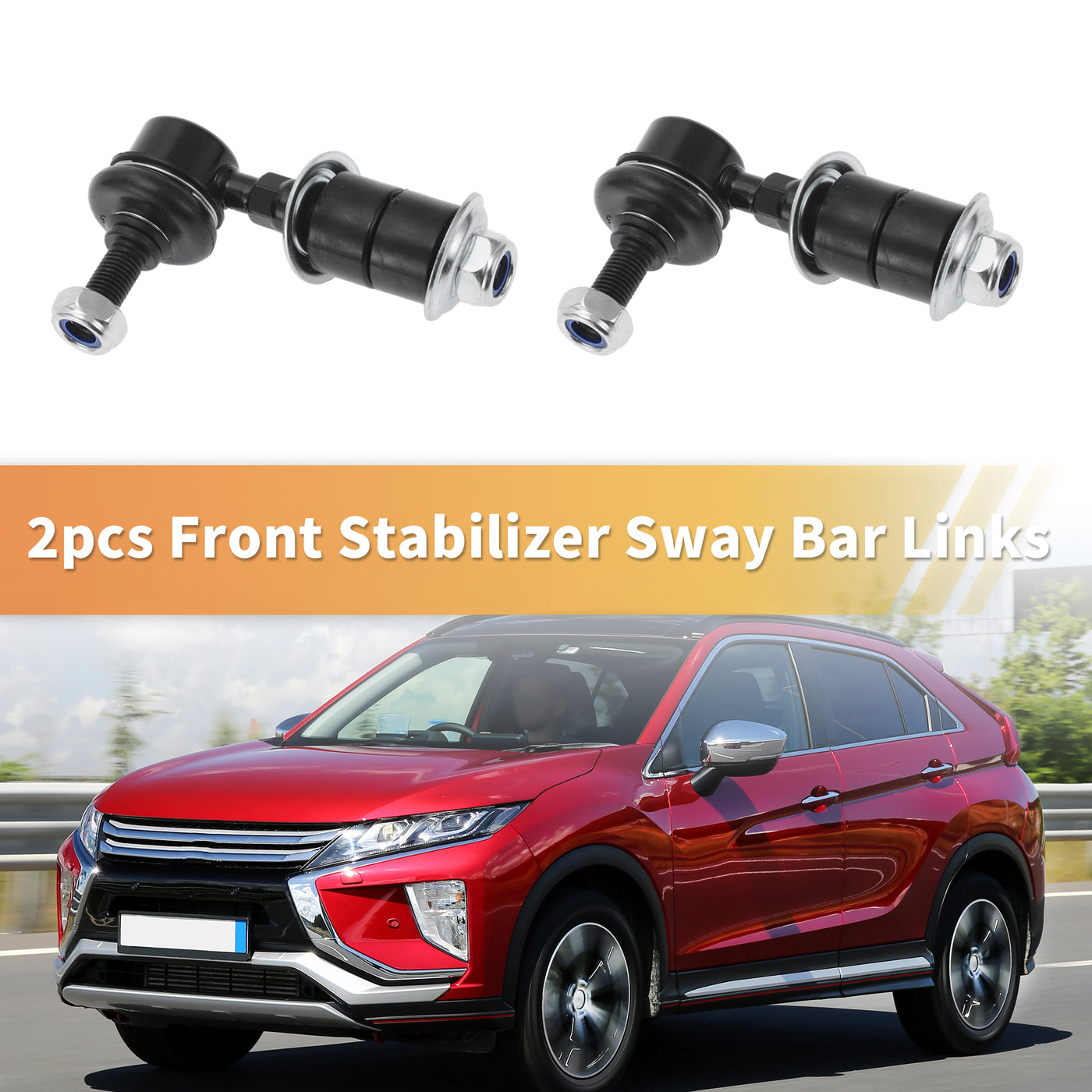 X AUTOHAUX 2pcs Front Sway Bar Links Stabilizer Link Kit for Mitsubishi Outlander 2003-2006 Suspension Kit No.K750181