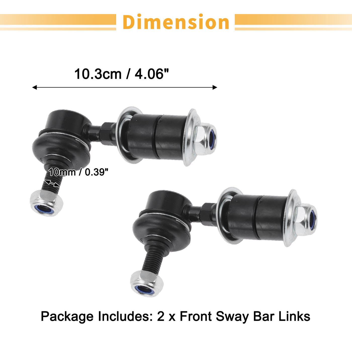 X AUTOHAUX 2pcs Front Sway Bar Links Stabilizer Link Kit for Mitsubishi Outlander 2003-2006 Suspension Kit No.K750181