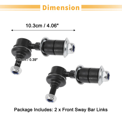 Harfington 2pcs Front Sway Bar Links Stabilizer Link Kit for Mitsubishi Outlander 2003-2006 Suspension Kit No.K750181