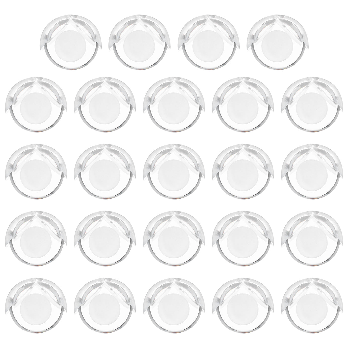 Harfington 24 Pack Soft Corner Protector, PVC Round Table Corners Guards for Furniture Corner & Edge Safety Bumpers, Clear