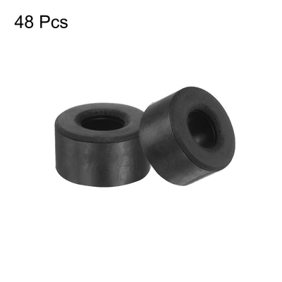 Harfington Uxcell 48pcs Rubber Spacers 12mm OD, 6mm ID, 7mm Height Round Anti Vibration Spacer