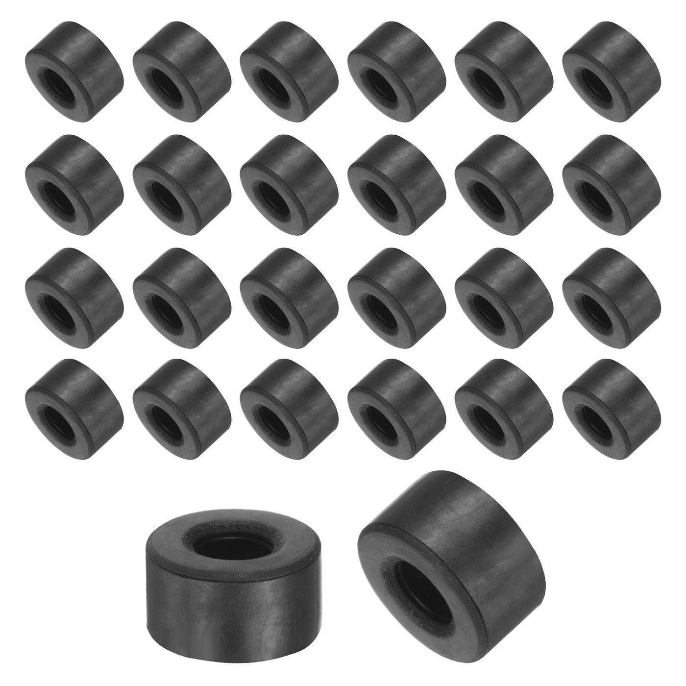 uxcell Uxcell 48pcs Rubber Spacers 12mm OD, 6mm ID, 7mm Height Round Anti Vibration Spacer