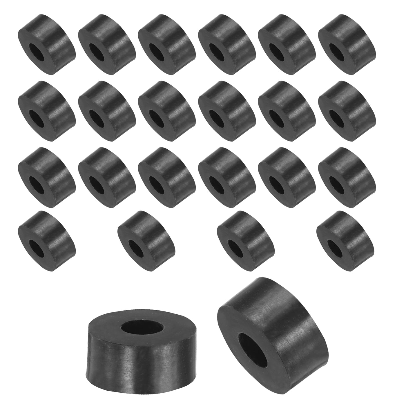 uxcell Uxcell 24pcs Rubber Spacers 13mm OD, 5mm ID, 6mm Height Round Anti Vibration Spacer