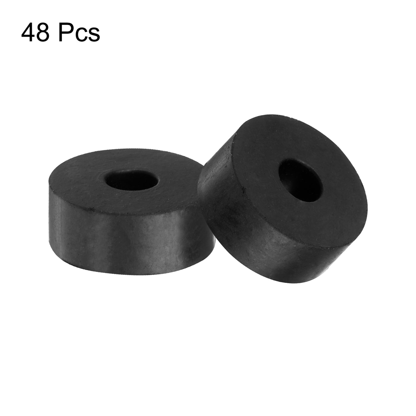 uxcell Uxcell 48pcs Rubber Spacers 20mm OD, 6mm ID, 8mm Height Round Anti Vibration Spacer