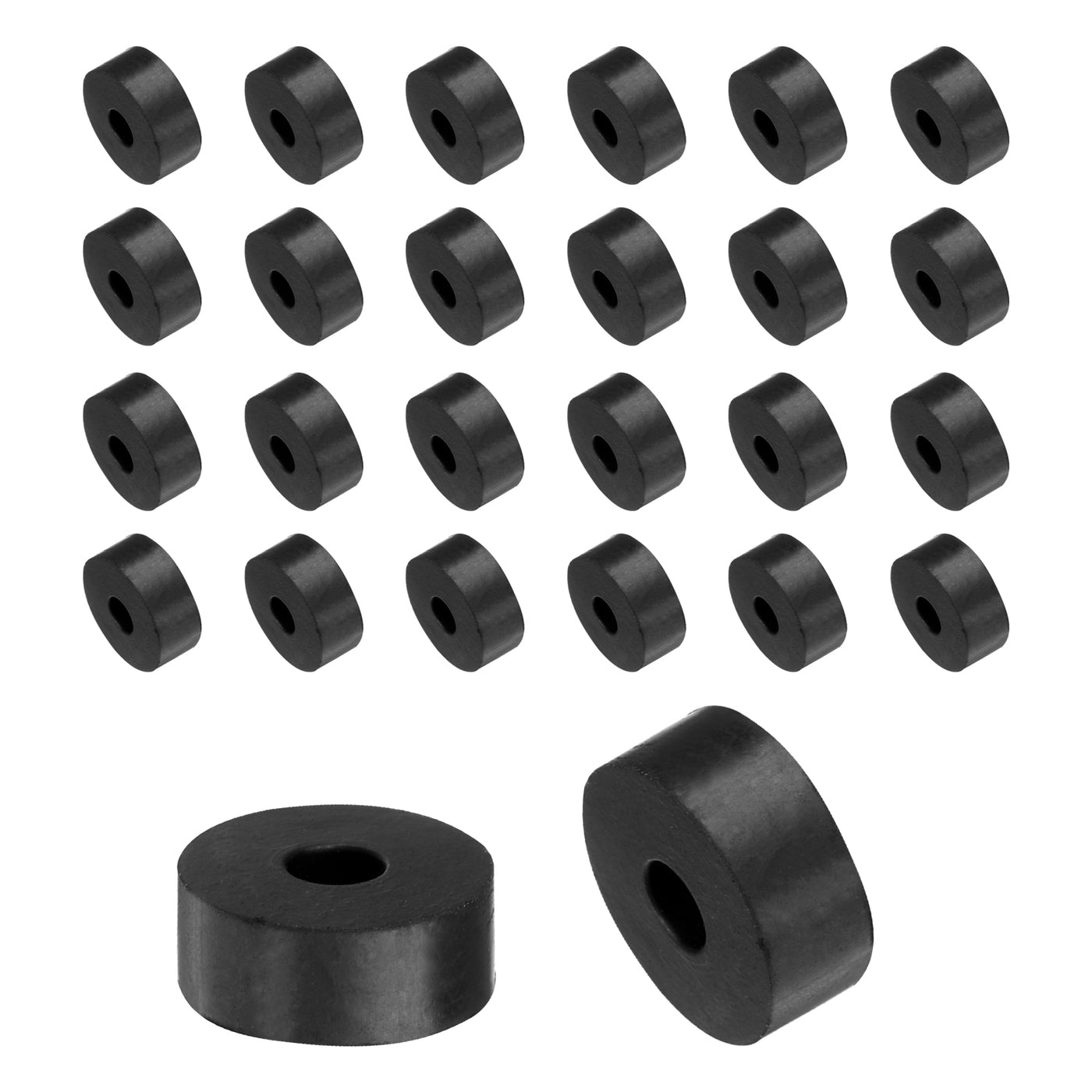 uxcell Uxcell 48pcs Rubber Spacers 20mm OD, 6mm ID, 8mm Height Round Anti Vibration Spacer