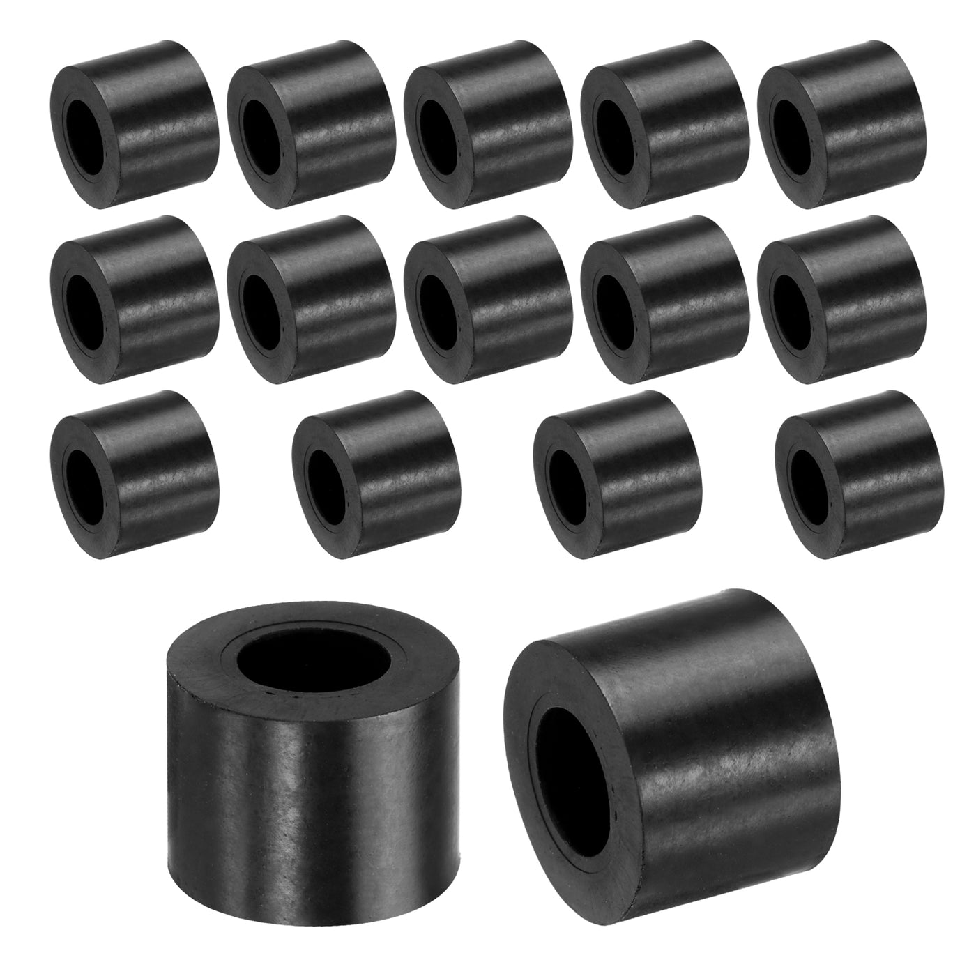 uxcell Uxcell 16pcs Rubber Spacers 20mm OD, 10mm ID, 15mm Height Round Anti Vibration Spacer