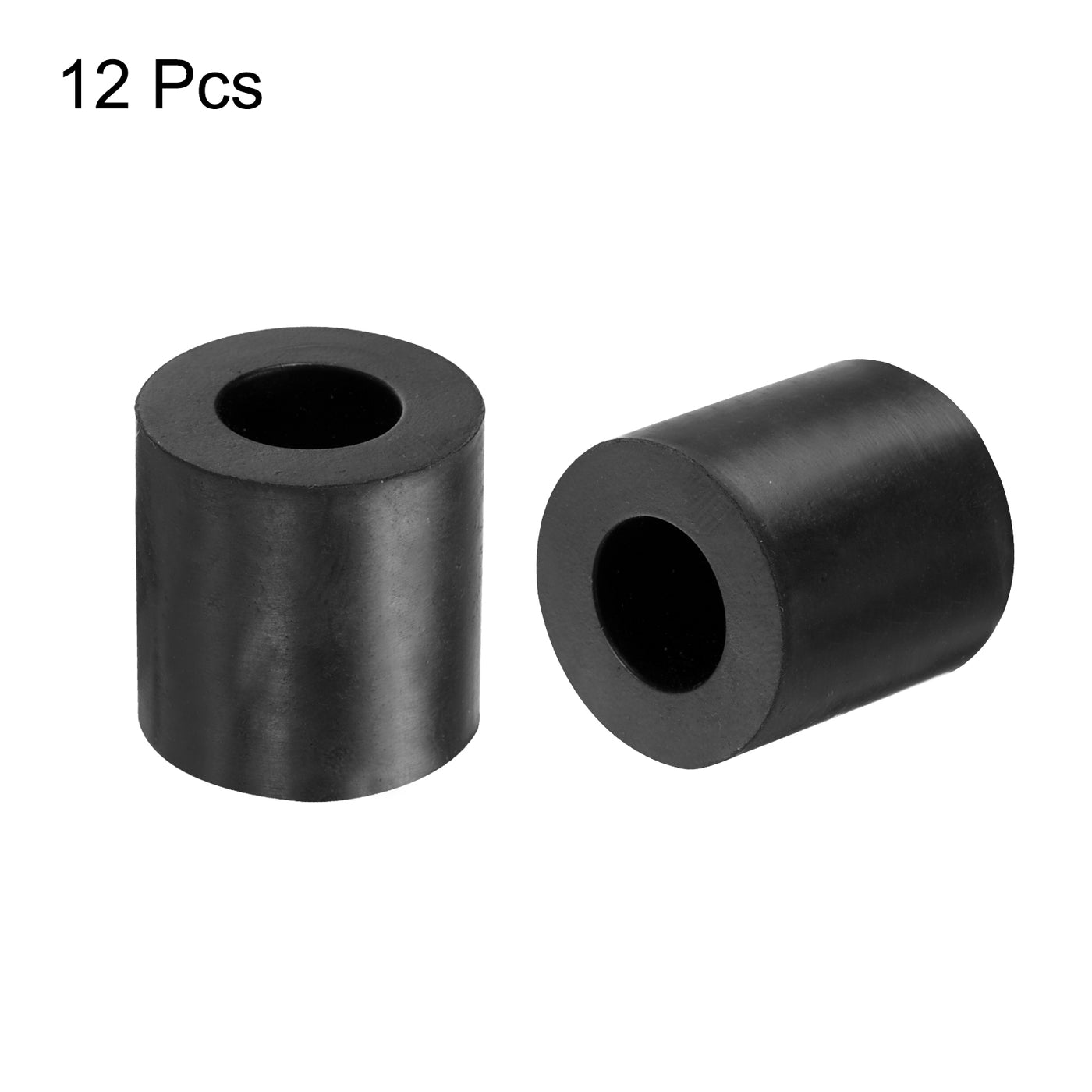 uxcell Uxcell 12pcs Rubber Spacers 20mm OD, 10mm ID, 20mm Height Round Anti Vibration Spacer