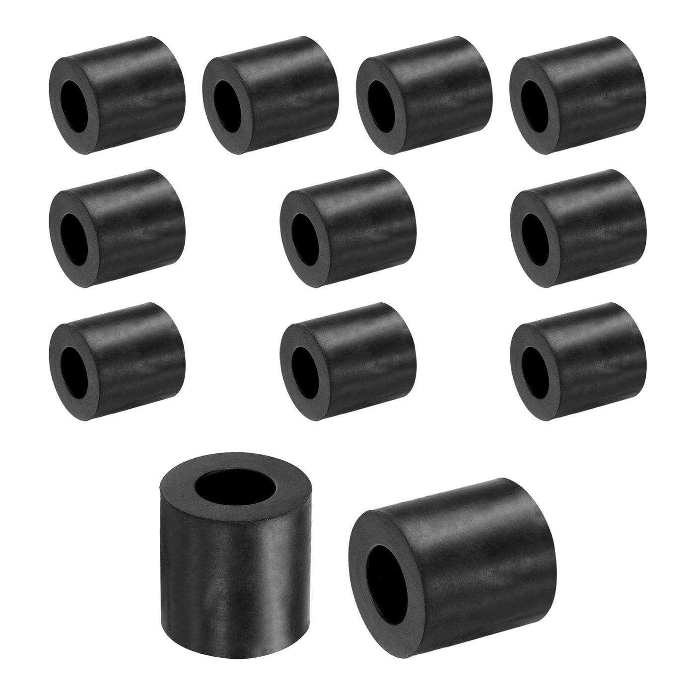 uxcell Uxcell 12pcs Rubber Spacers 20mm OD, 10mm ID, 20mm Height Round Anti Vibration Spacer