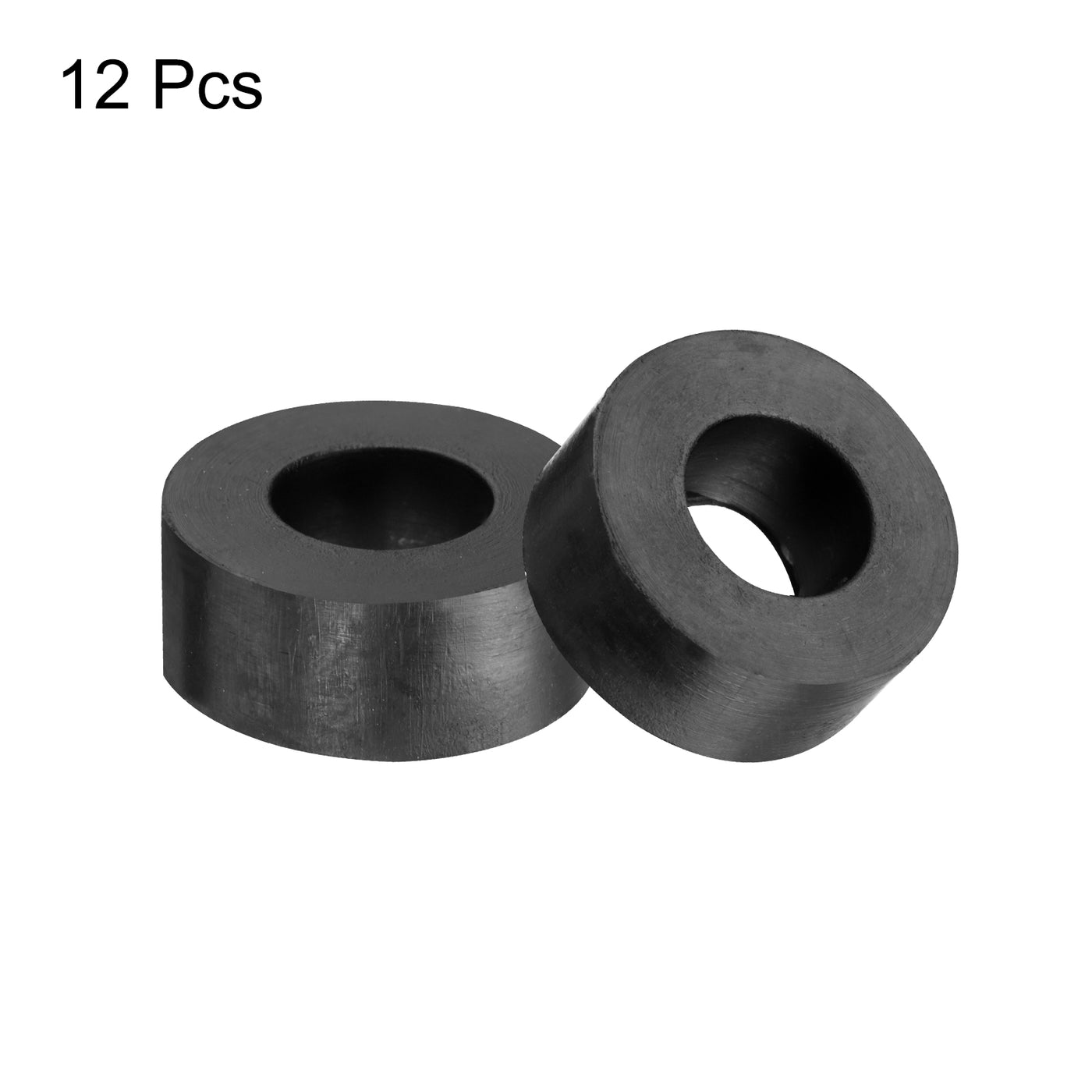 uxcell Uxcell 12pcs Rubber Spacers 25mm OD, 12mm ID, 10mm Height Round Anti Vibration Spacer