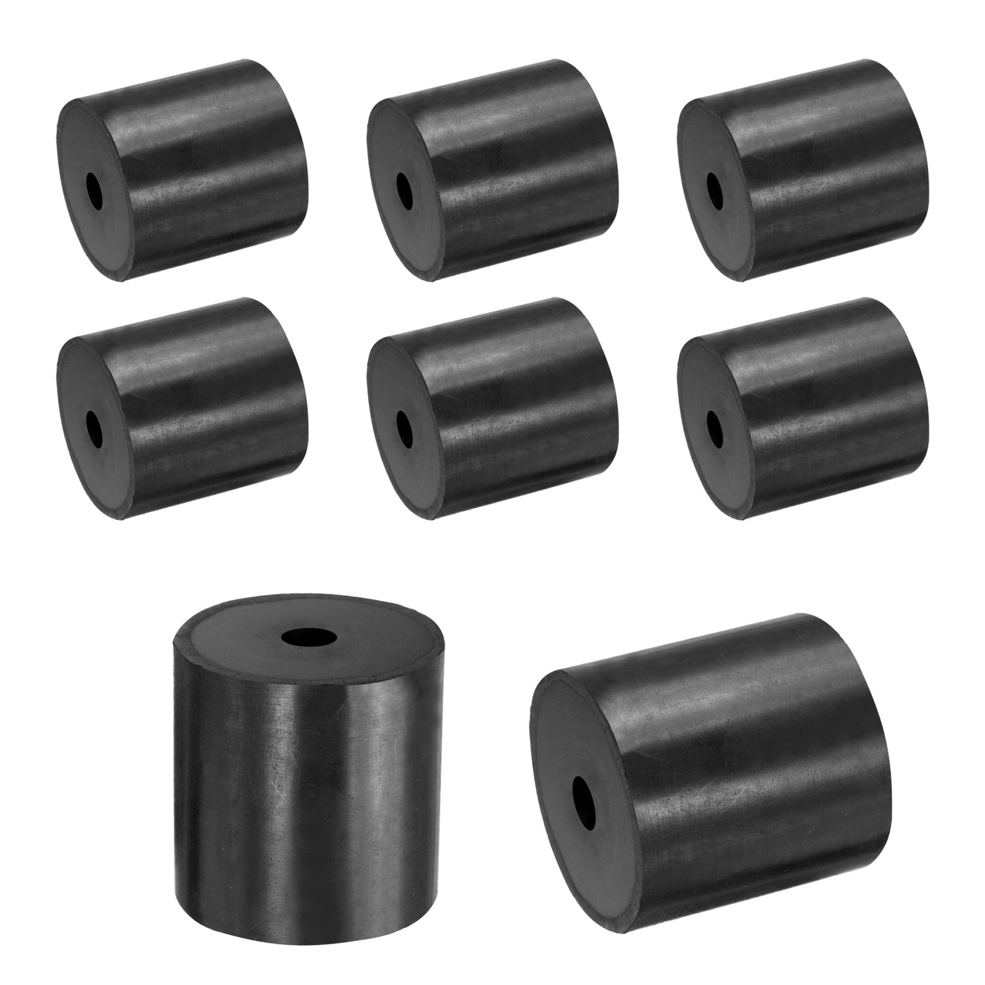 uxcell Uxcell 8pcs Rubber Spacers 40mm OD, 8mm ID, 40mm Height Round Anti Vibration Spacer