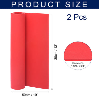 Harfington Foam Sheets Crafts 19x12 Inch 1mm EVA Craft Foam Paper Sheets Dark Red 2 Sheets