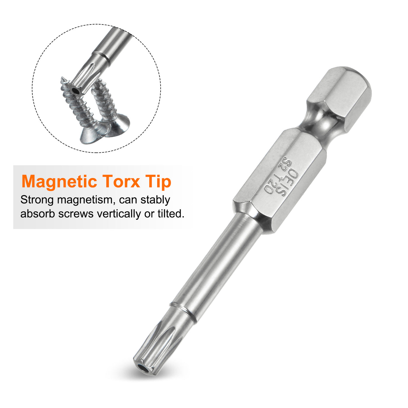 Harfington 12 Stücke T6-T40 Sicherheits-Torx-Bit 1/4" Sechskantschaft 2" Lang S2 Stahl Magnetische Manipulationssichere Stern-Bits Schraubendreher Torx-Kopf mit Loch für Schrauben Bits