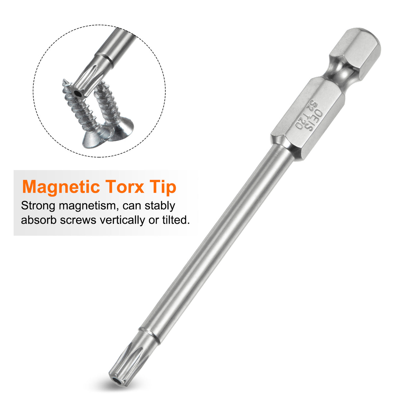 Harfington 12 Stück T6-T40 Sicherheits-Torx-Bit 1/4" Sechskantschaft 3" lang S2-Stahl Magnetische manipulationssichere Stern-Bits Schraubendreher Torx-Kopf mit Loch für Schrauben Bits