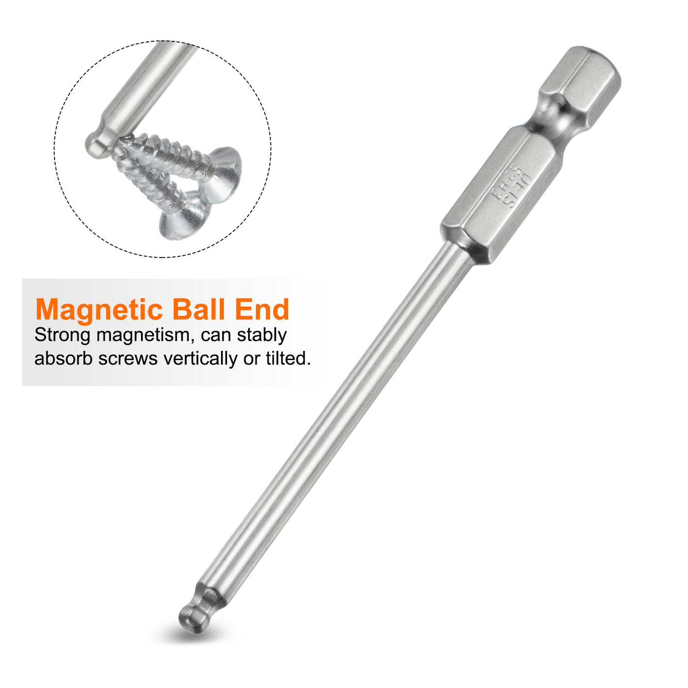 Harfington 2 Stück Kugelkopf Innensechskant Schraubendreher 3mm(H3.0) Sechskantschaft Ball End Hex 75 mm Lange Magnetischen 1/4" S2 Legierter Stahl SchraubendreherBitsatz Elektrowerkzeuge