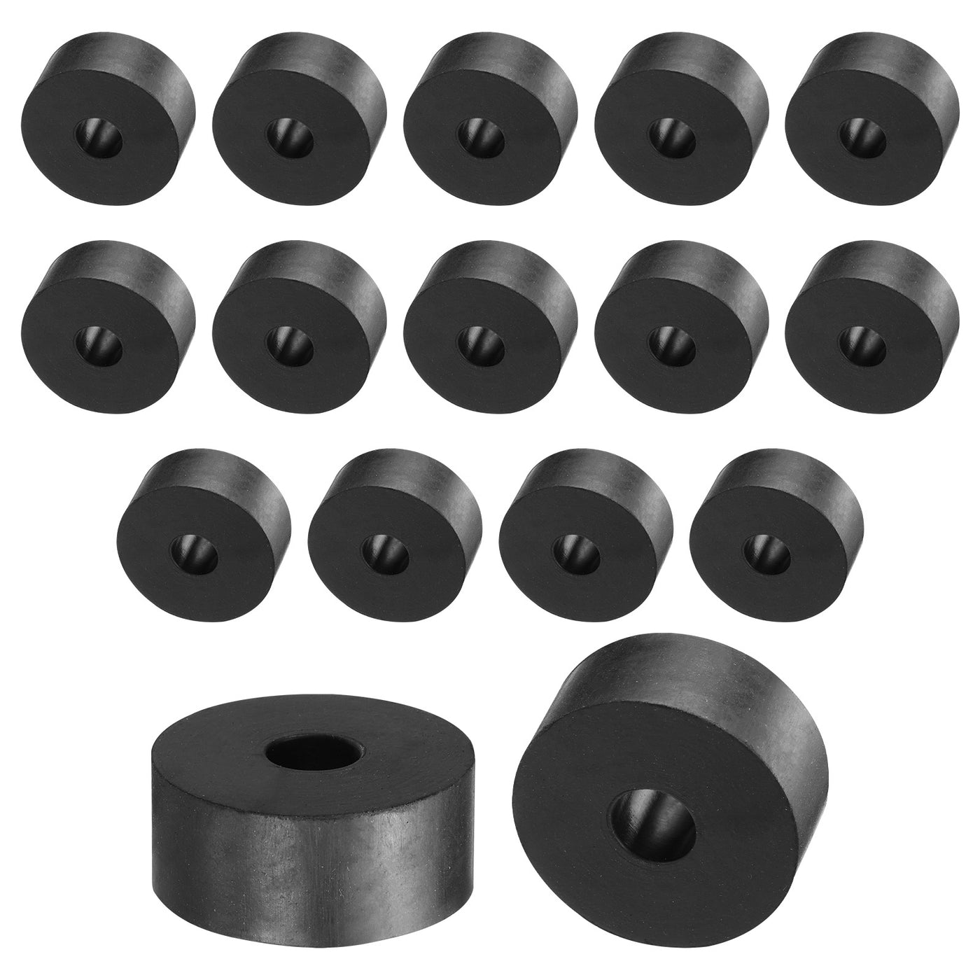 uxcell Uxcell 16pcs Rubber Spacers 35mm OD, 10mm ID, 15mm Height Round Anti Vibration Spacer