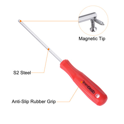 Harfington Hex Magnetic Wrench Screwdriver 3x75mm Hex Key Metric Driver W Handle