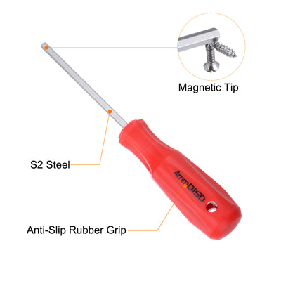 Harfington Hex Magnetic Wrench Screwdriver 4x75mm Hex Key Metric Driver W Handle