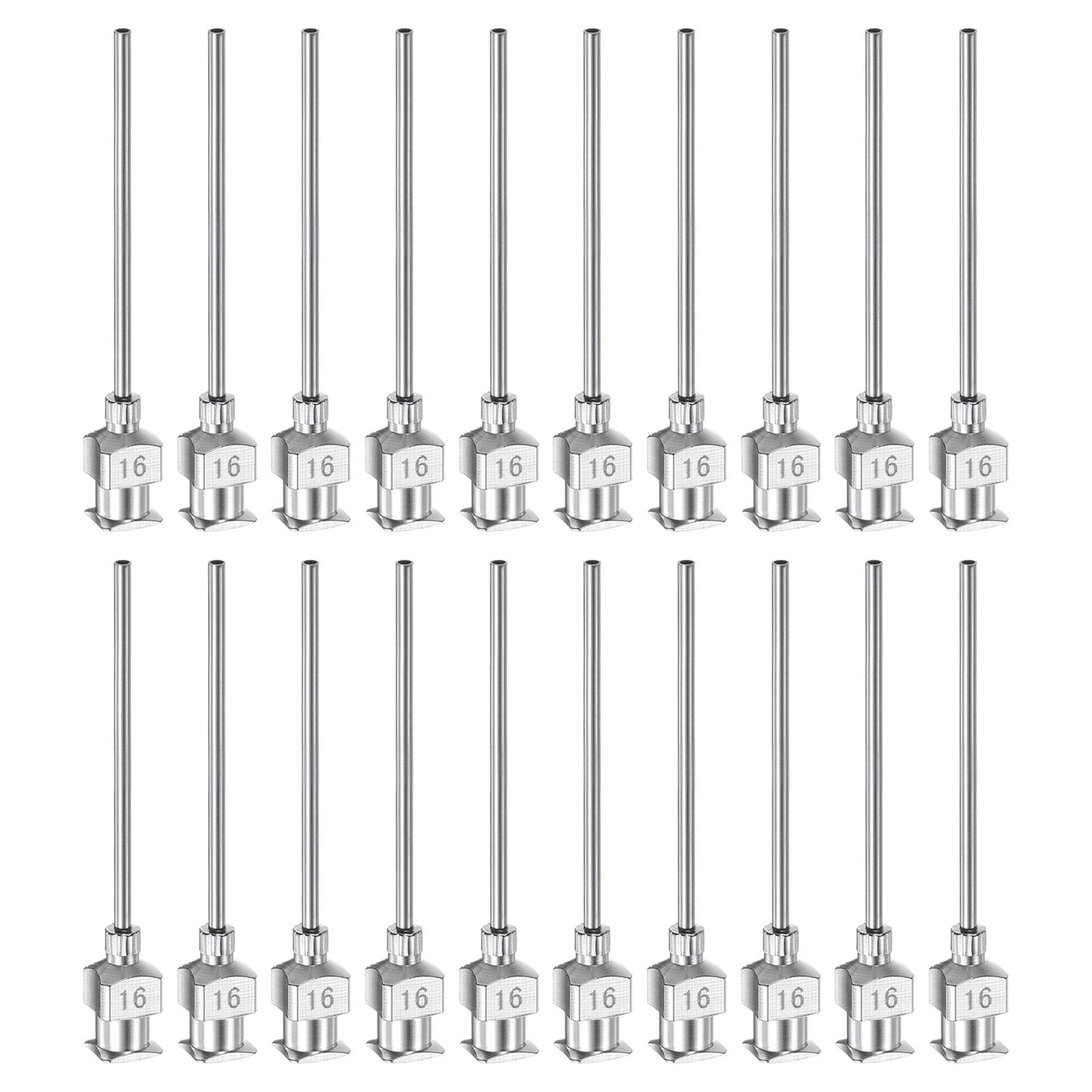 Harfington 20pcs 16G Stainless Steel Dispensing Needles, 1-1/2" Glue Needle Tube Blunt Tip