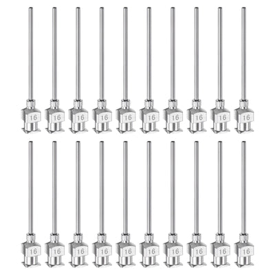 Harfington 20pcs 16G Stainless Steel Dispensing Needles, 1-1/2" Glue Needle Tube Blunt Tip