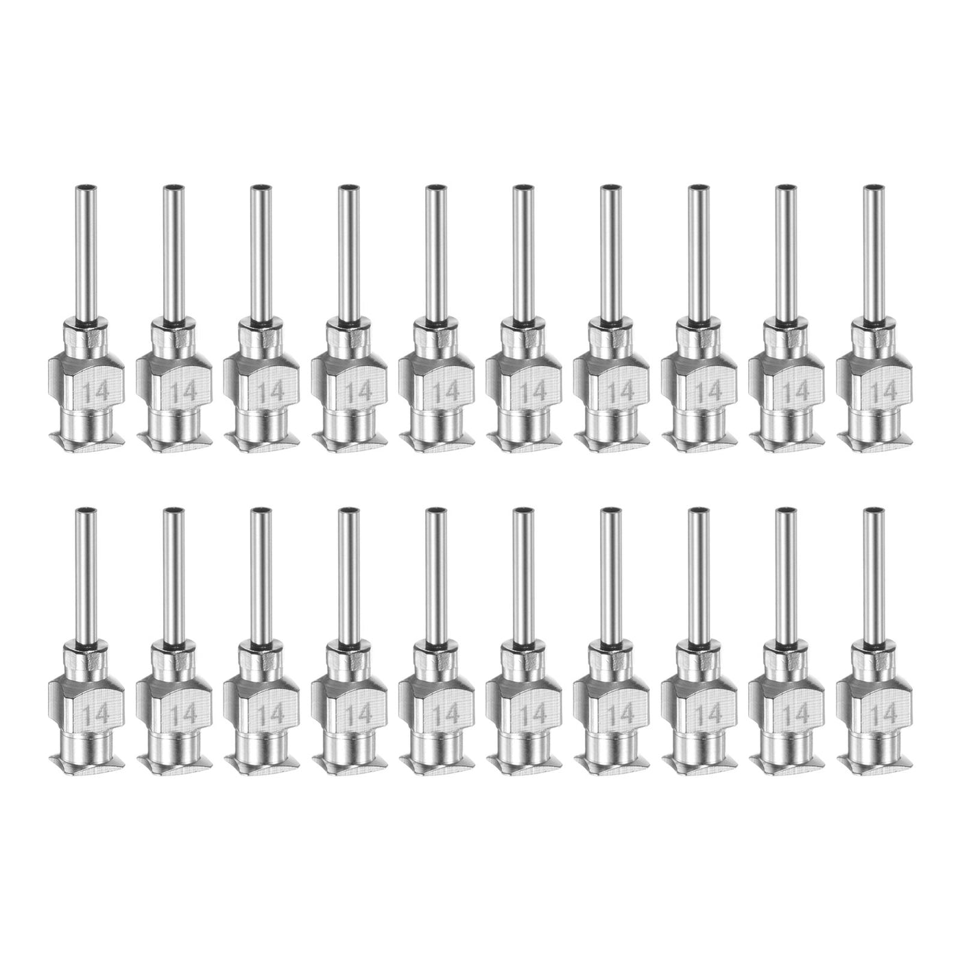 Harfington 20pcs 14G Stainless Steel Dispensing Needles, 1/2" Glue Needle Tube Blunt Tip