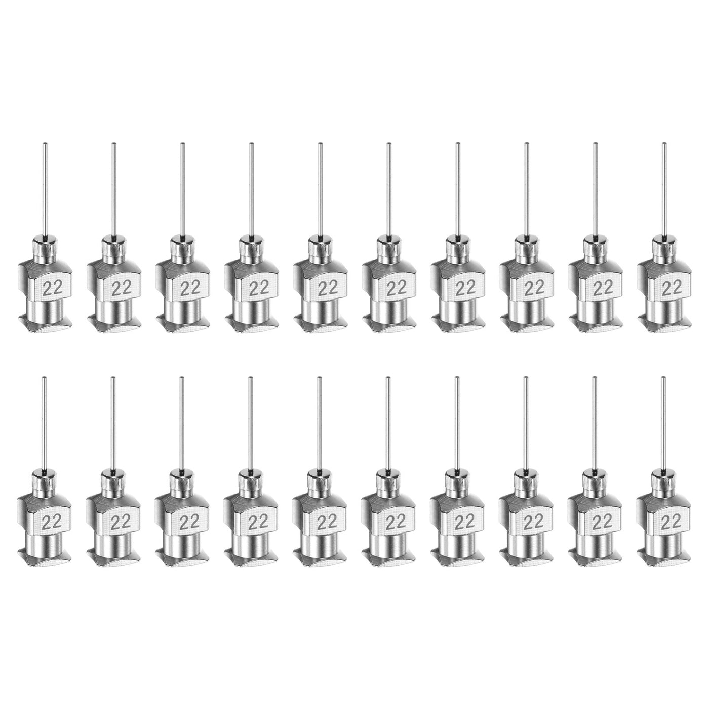 Harfington 20pcs 22G Stainless Steel Dispensing Needles, 1/2" Glue Needle Tube Blunt Tip