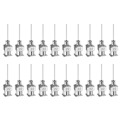 Harfington 20pcs 22G Stainless Steel Dispensing Needles, 1/2" Glue Needle Tube Blunt Tip