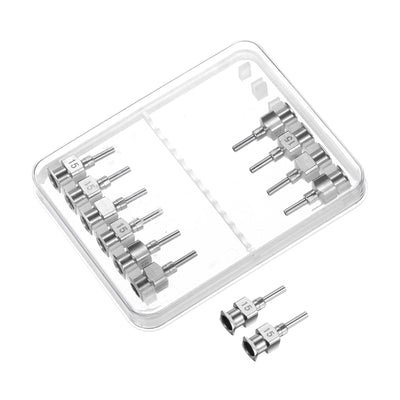 Harfington 12pcs 15G Stainless Steel Dispensing Needles, 1/4" Glue Needle Tube Blunt Tip