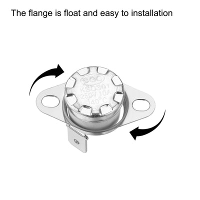 Harfington Uxcell Temperature Control Switch , Thermostat , KSD301 140°C , 10A , Normally Closed N.C 2pcs,Ceramic Material