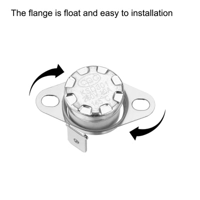 Harfington Uxcell Temperature Control Switch , Thermostat , KSD301 145°C , 10A , Normally Closed N.C 2pcs,Ceramic Material