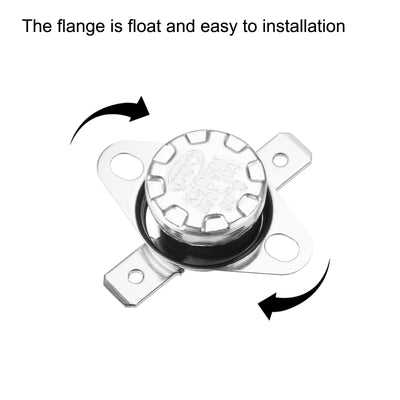 Harfington Uxcell Temperature Control Switch , Thermostat , KSD301 90°C , 10A , Normally Closed N.C 6.3mm Pin 10pcs,Bakelite Material