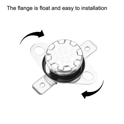 Harfington Uxcell Temperature Control Switch , Thermostat , KSD301 45°C , 10A , Normally Open N.O 6.3mm Pin 10 Pcs,Bakelite Material