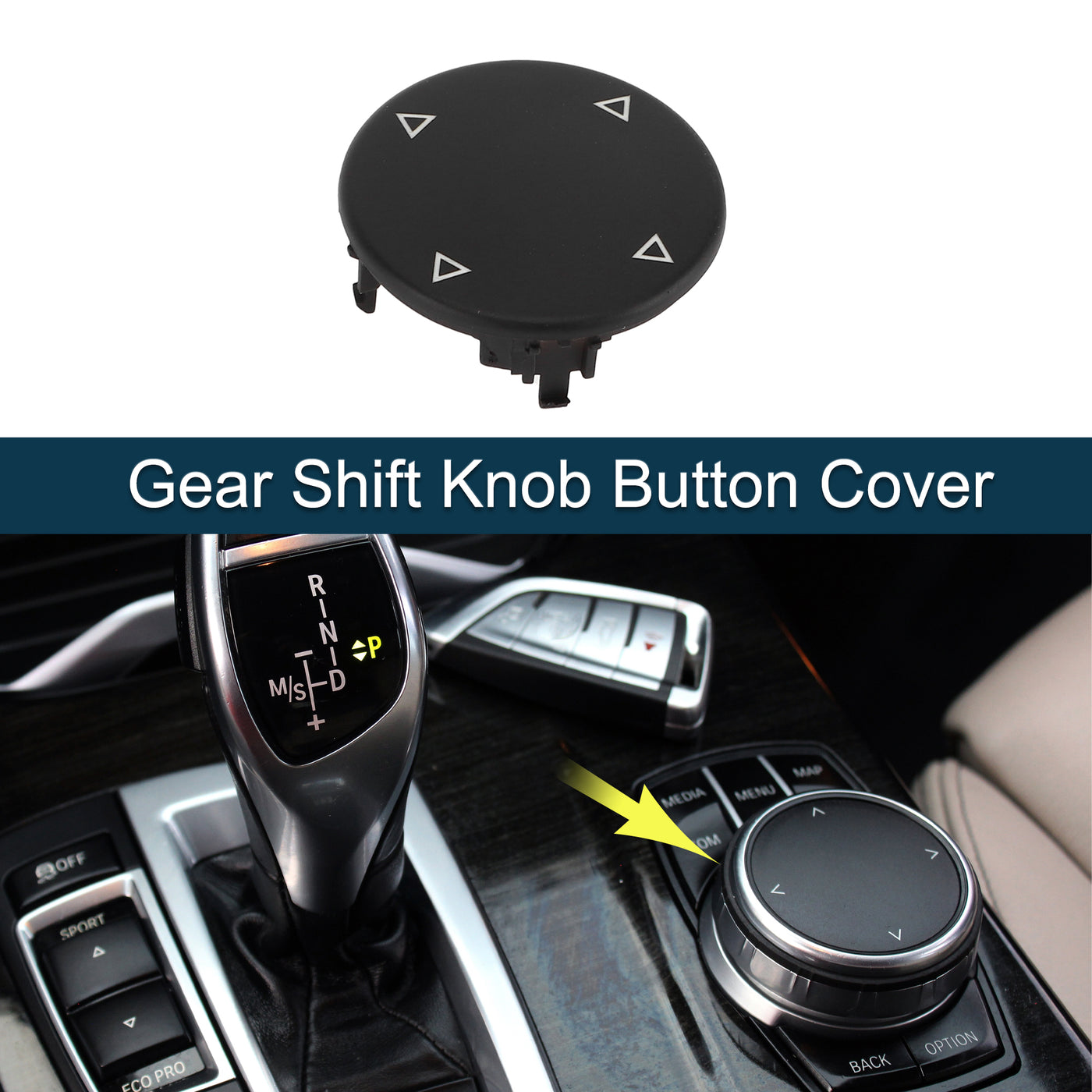 TUCKBOLD MultiMedia Control Knob Button Cover für BMW 1'F20 F21/3'F30 F31 F34 GT/5' F07 F10 F11/7' F01 F02 F04/X3 Wasserdichtes Center Console IDrive Knob Trim Aufkleber mit Kleberückseite