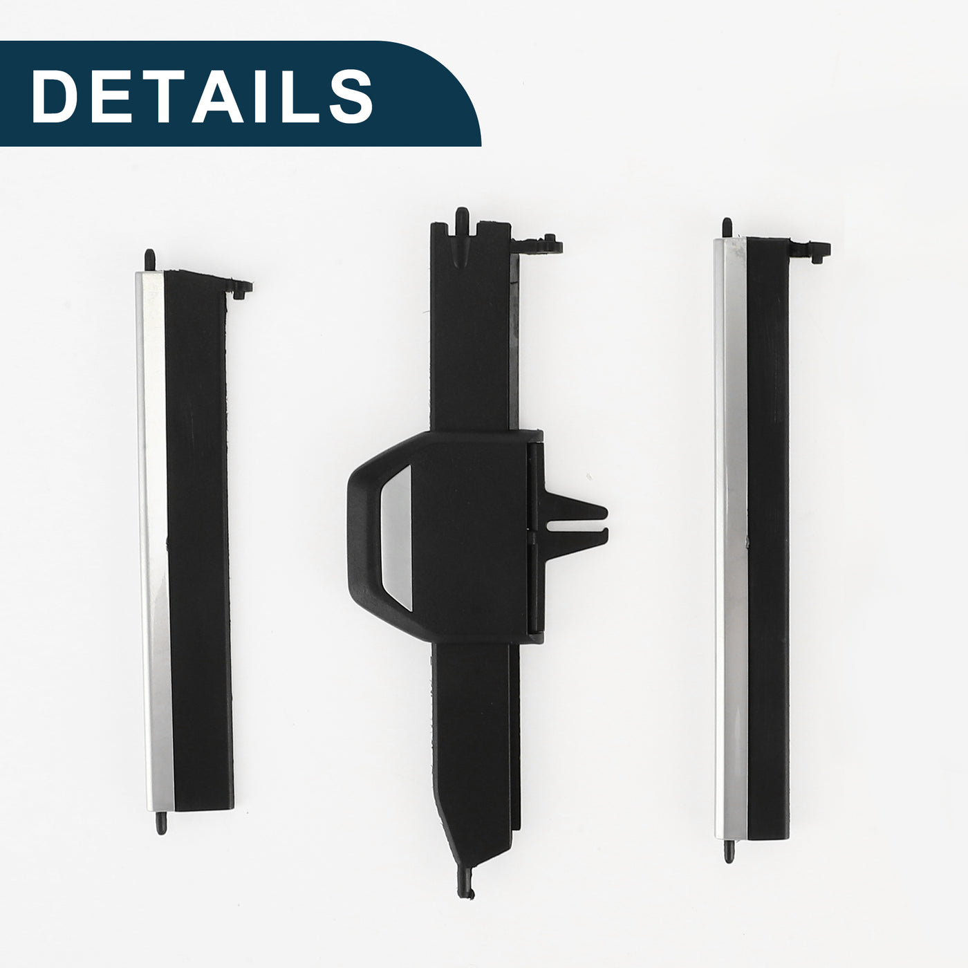 TUCKBOLD AC Luftauslassklammern für BMW 3' G20 G21/4' G22/X3 G01/X4 G02/Z4 G29 Wasserdichtes Rechtes Luftauslassklappenverkleidung Schwarz Silberfarben Selbstklebend 1 Satz