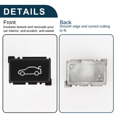 Harfington Heckklappenheckklappenschalter-Tastenabdeckung für BMW 1 2 3 4 5 6 7 X1 X3 Z4 Serie E81 E82 F22 F23 E90 Wasserdichte Kofferraumverkleidungstaste Schwarz mit Kleberückseite