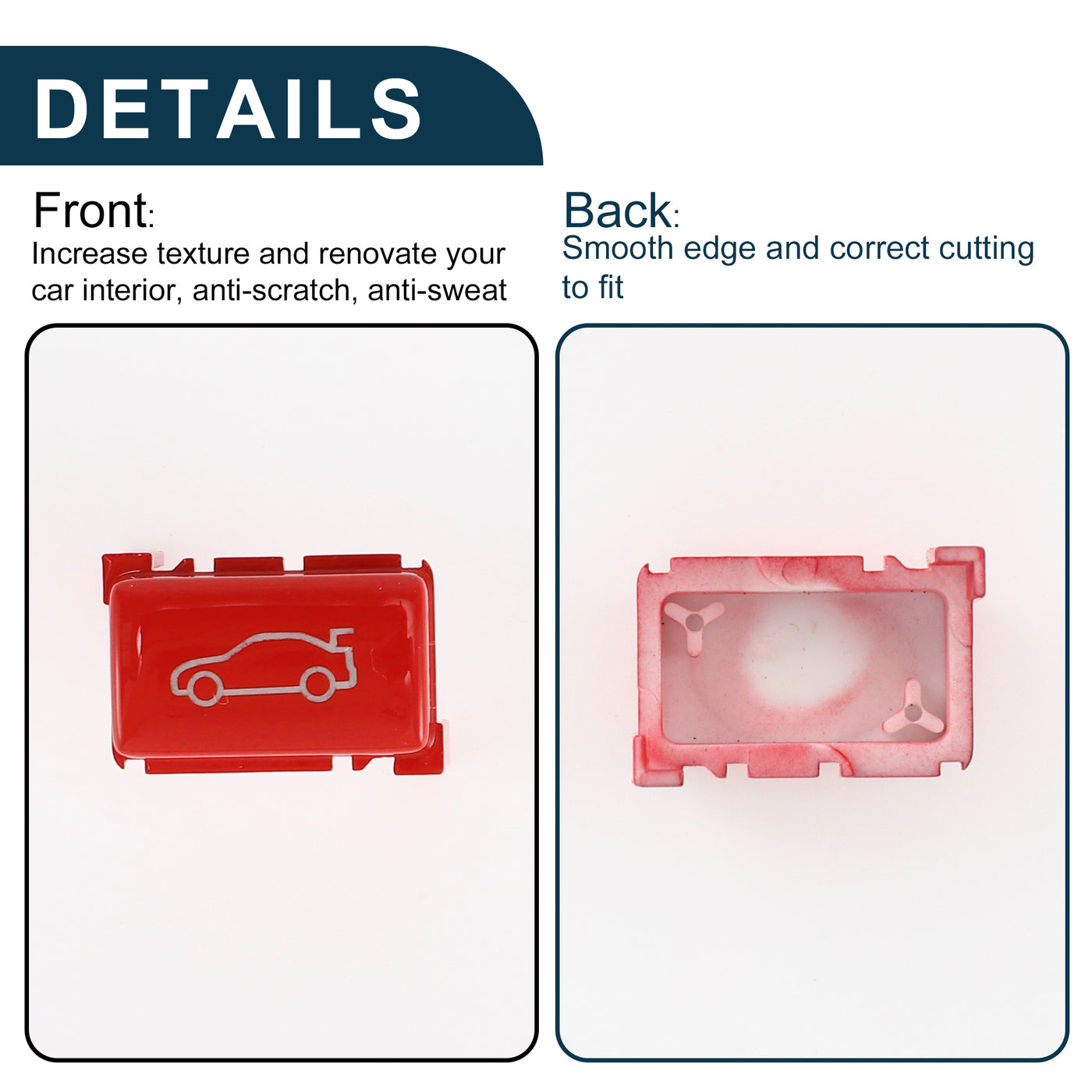 TUCKBOLD Tailgate Rear Trunk Switch Button Cover for BMW 1 2 3 4 5 6 7 X1 X3 Z4 Series E81 E82 F22 F23 E90 F30 F32 E60 F10 F11 F01 E84 F25 Waterproof Trunk Trim Button Red Adhesive Backing