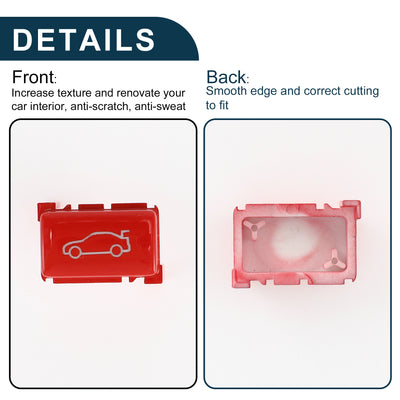 Harfington Tailgate Rear Trunk Switch Button Cover for BMW 1 2 3 4 5 6 7 X1 X3 Z4 Series E81 E82 F22 F23 E90 F30 F32 E60 F10 F11 F01 E84 F25 Waterproof Trunk Trim Button Red Adhesive Backing