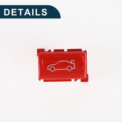 Harfington Tailgate Rear Trunk Switch Button Cover for BMW 1 2 3 4 5 6 7 X1 X3 Z4 Series E81 E82 F22 F23 E90 F30 F32 E60 F10 F11 F01 E84 F25 Waterproof Trunk Trim Button Red Adhesive Backing