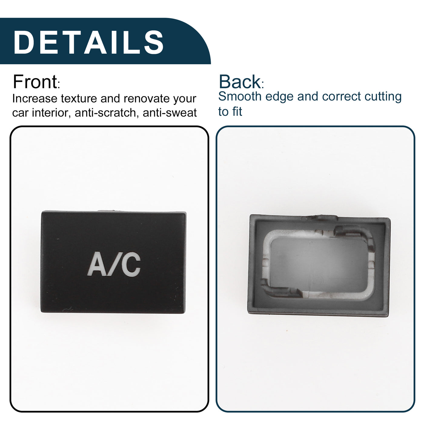 TUCKBOLD Klimasteuerungstaste Abdeckung für Mercedes-Benz E-Klasse W212 E200 E250 E300 E350 E400 E500 E63 AMG 2010-2016 Wasserdichtes Mittelkonsole A/C-Tastenverkleidung Schwarz