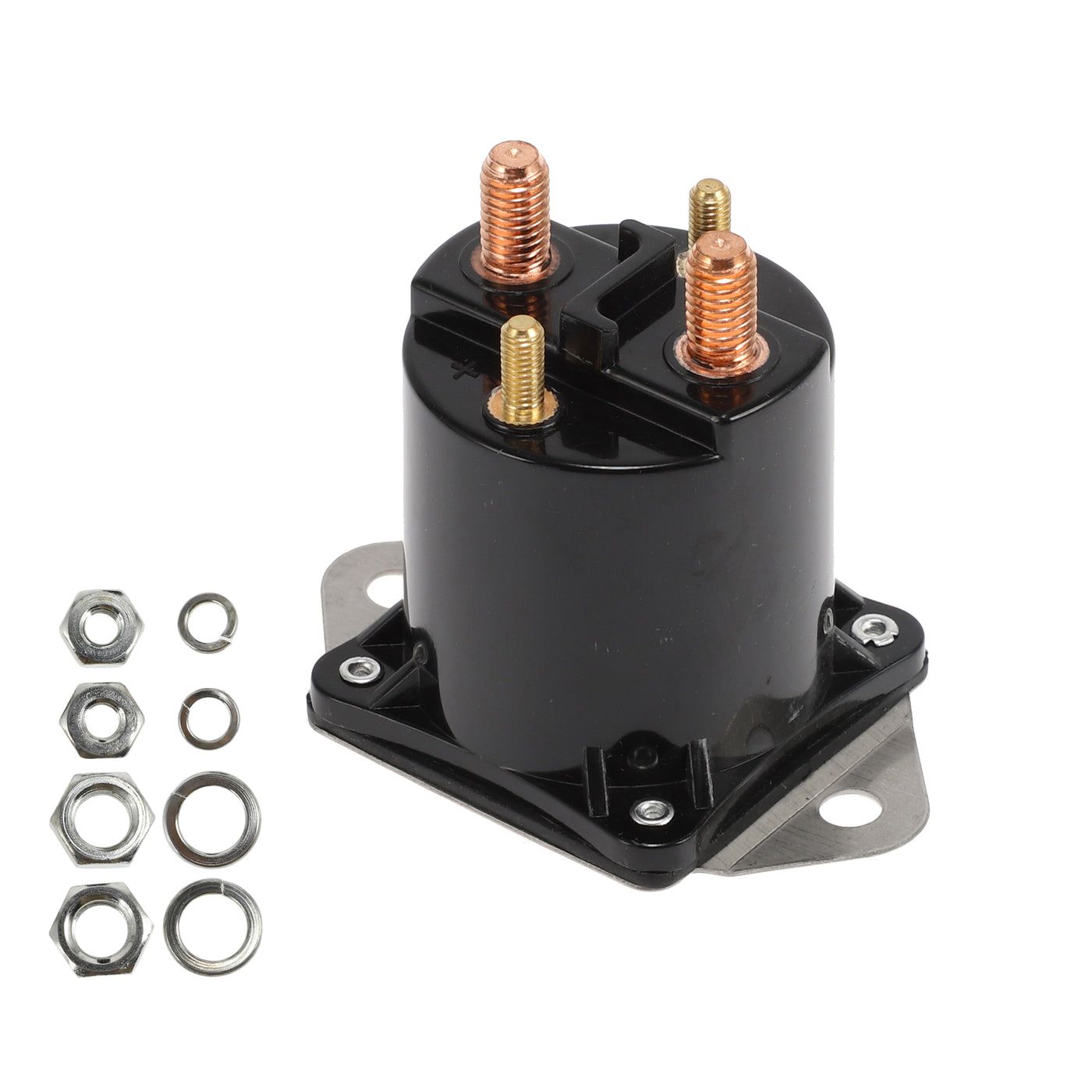 VekAuto Gas Golf Cart Starter Solenoid Relay Kit 12V 4 Terminal Relay for Club Car Carryall Series 92-97 for Club Car for DS Series, Durable Metal Black