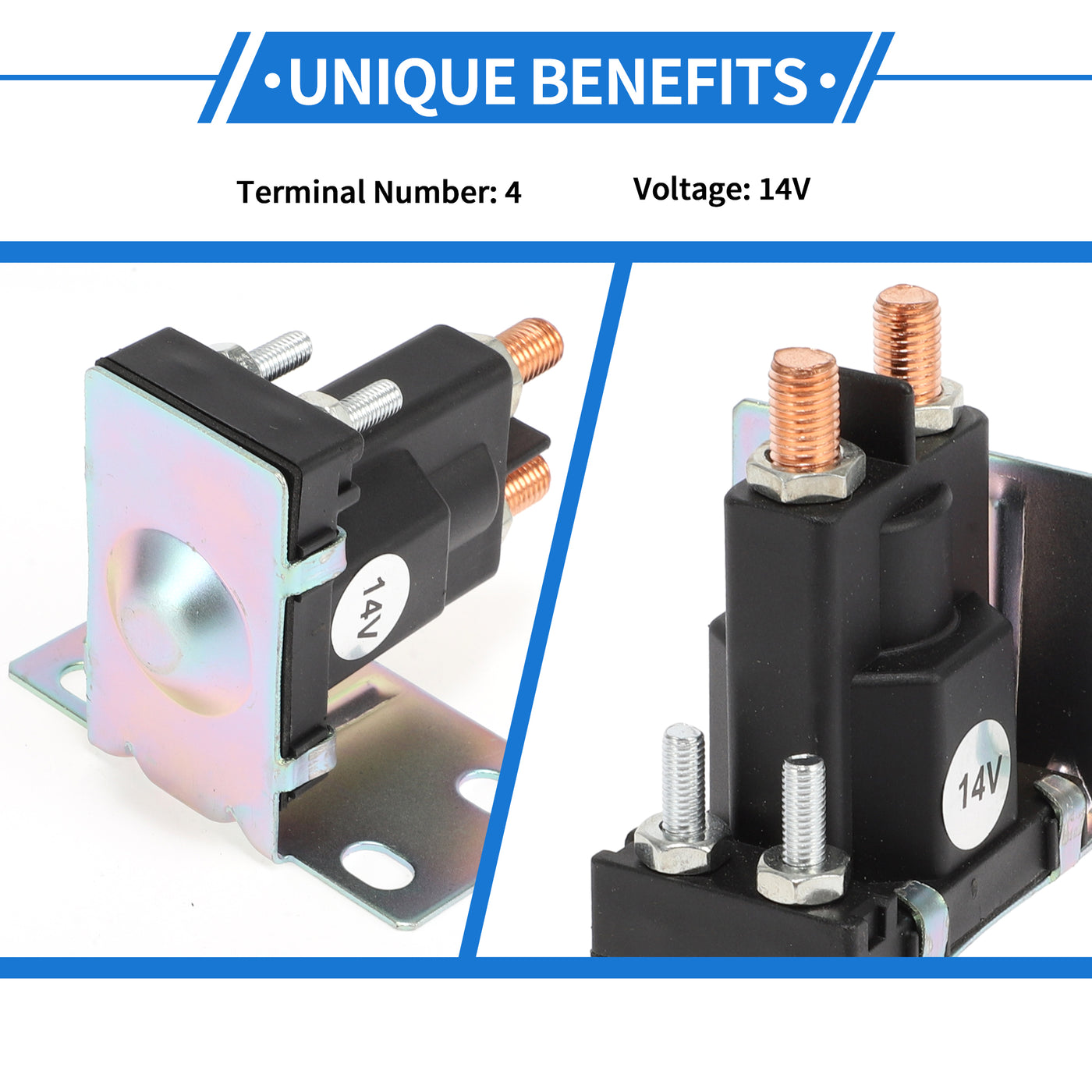 VekAuto Truck Solenoid Relay Kit 14V 4 Terminal Relay for Freightliner White Rodgers, Durable Plastic Metal Black