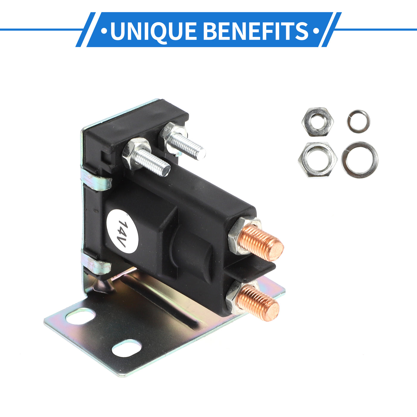 VekAuto Truck Solenoid Relay Kit 14V 4 Terminal Relay for Freightliner White Rodgers, Durable Plastic Metal Black