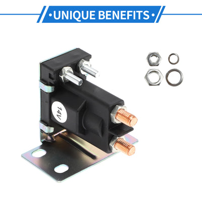 Harfington Truck Solenoid Relay Kit 14V 4 Terminal Relay for Freightliner White Rodgers, Durable Plastic Metal Black