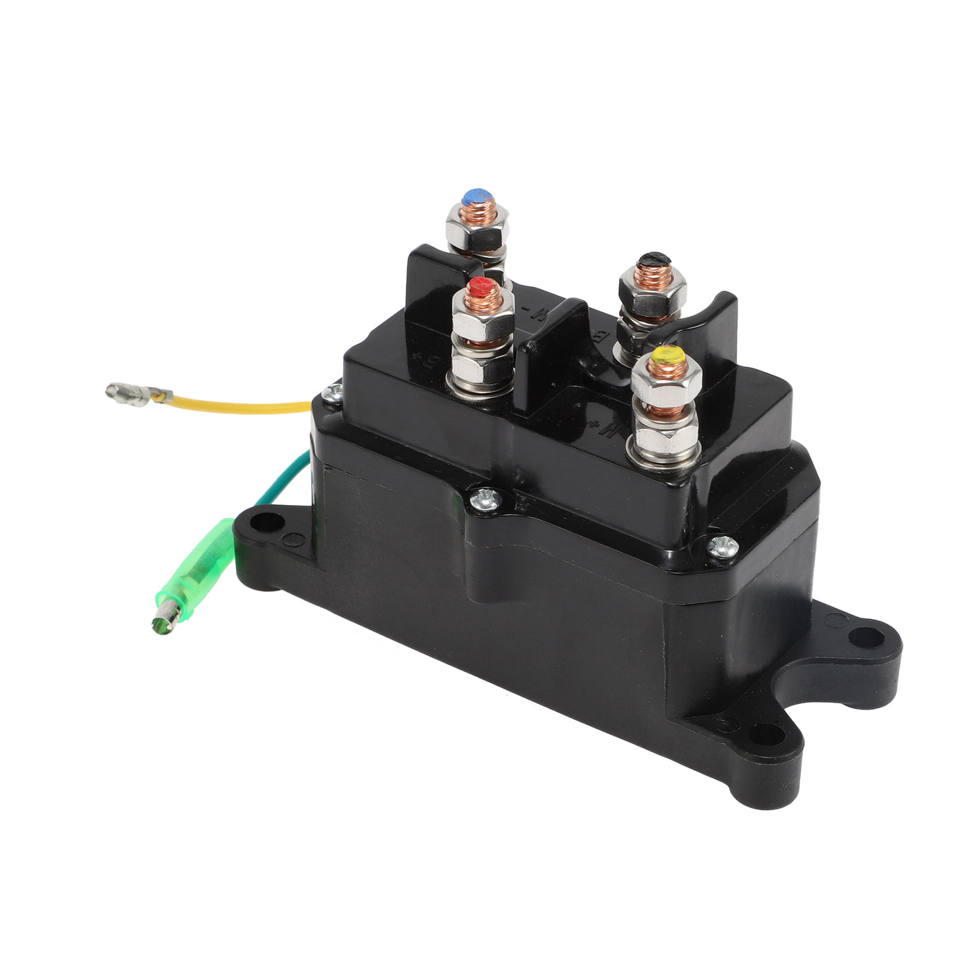 VekAuto Automotive ATV UTV Boat Car Winch Solenoid Relay Contactor 12V 250A 4 Terminal Relay for All 12V Solenoid Winches, Durable Plastic Metal Black