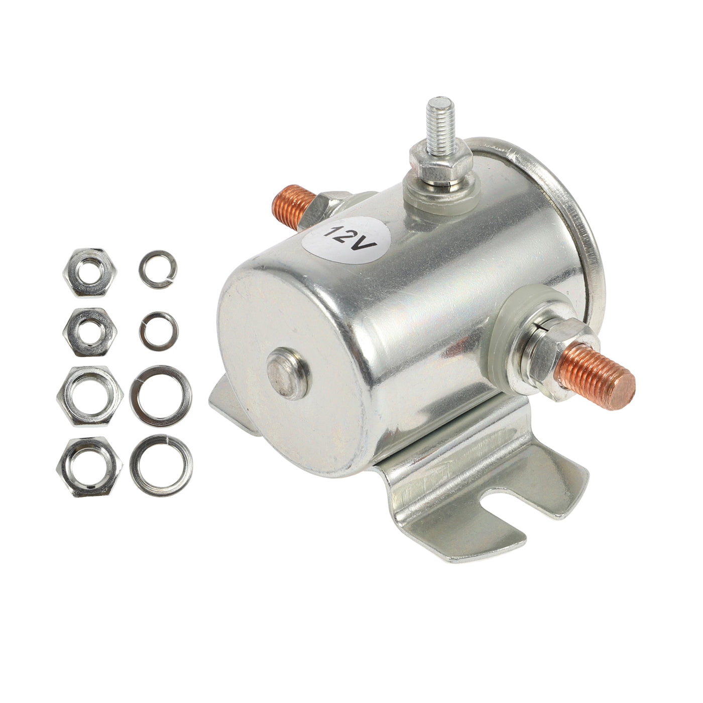 VekAuto Golf Cart Marine Winch Continuous Duty Solenoid Relay Kit 12V 200A 3 Terminal Relay, Durable Metal Silver Tone