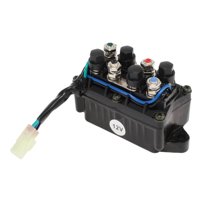 Harfington ATV Winch Solenoid Switch Relay Assembly 12V 8 Terminal Relay for Arctic Cat, Durable Plastic Metal Black