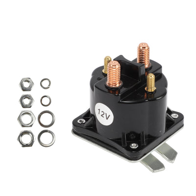 Harfington Dump Trailer Intermittent Duty Solenoid Relay Kit 12V 100A 4 Terminal Relay, Durable Plastic Metal Black